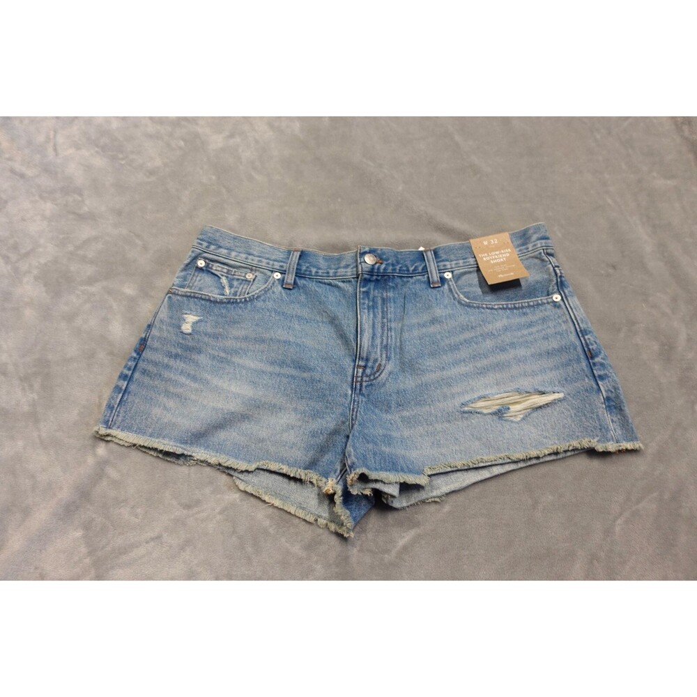NWT Madewell Womens Size 32 W Low Rise Glendora Wash Boyfriend Shorts